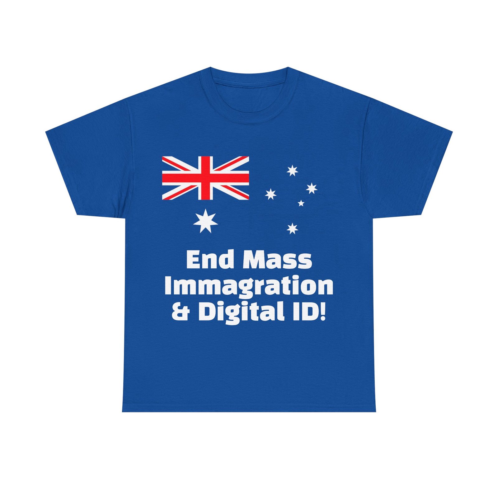 End Mass Immigration & Digital ID's Men's Cotton T-Shirt